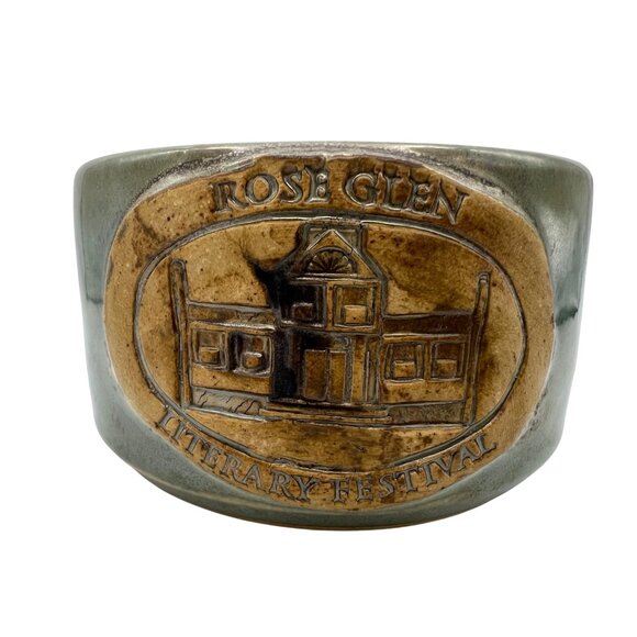 Rose Glen Literary Festival Pottery Bowl The Old Mill 2019 Collectors Piece - Picture 2 of 6